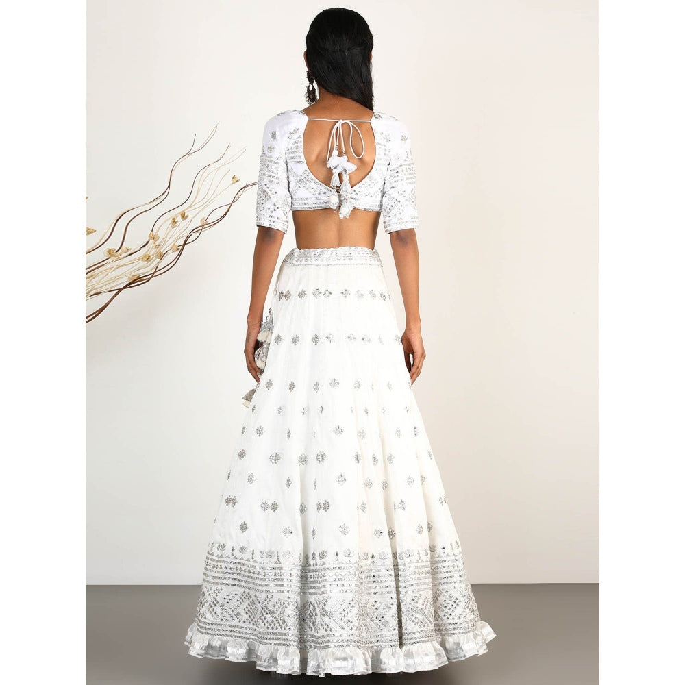 Gopi Vaid Embellished Chand Lehenga And Blouse With Dupatta (Set of 3)