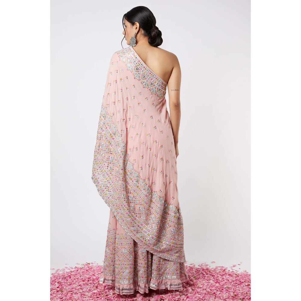 Gopi Vaid Noor Asymmetrical Sharara (Set of 2)