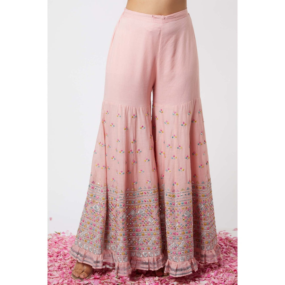 Gopi Vaid Noor Asymmetrical Sharara (Set of 2)