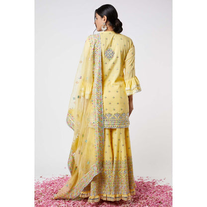 Gopi Vaid Noor Frill Sharara (Set of 3)