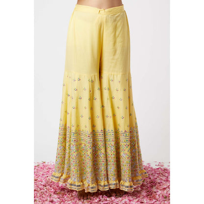 Gopi Vaid Noor Frill Sharara (Set of 3)