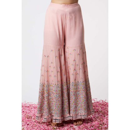 Gopi Vaid Noor Sleeveless Peplum Sharara (Set of 3)