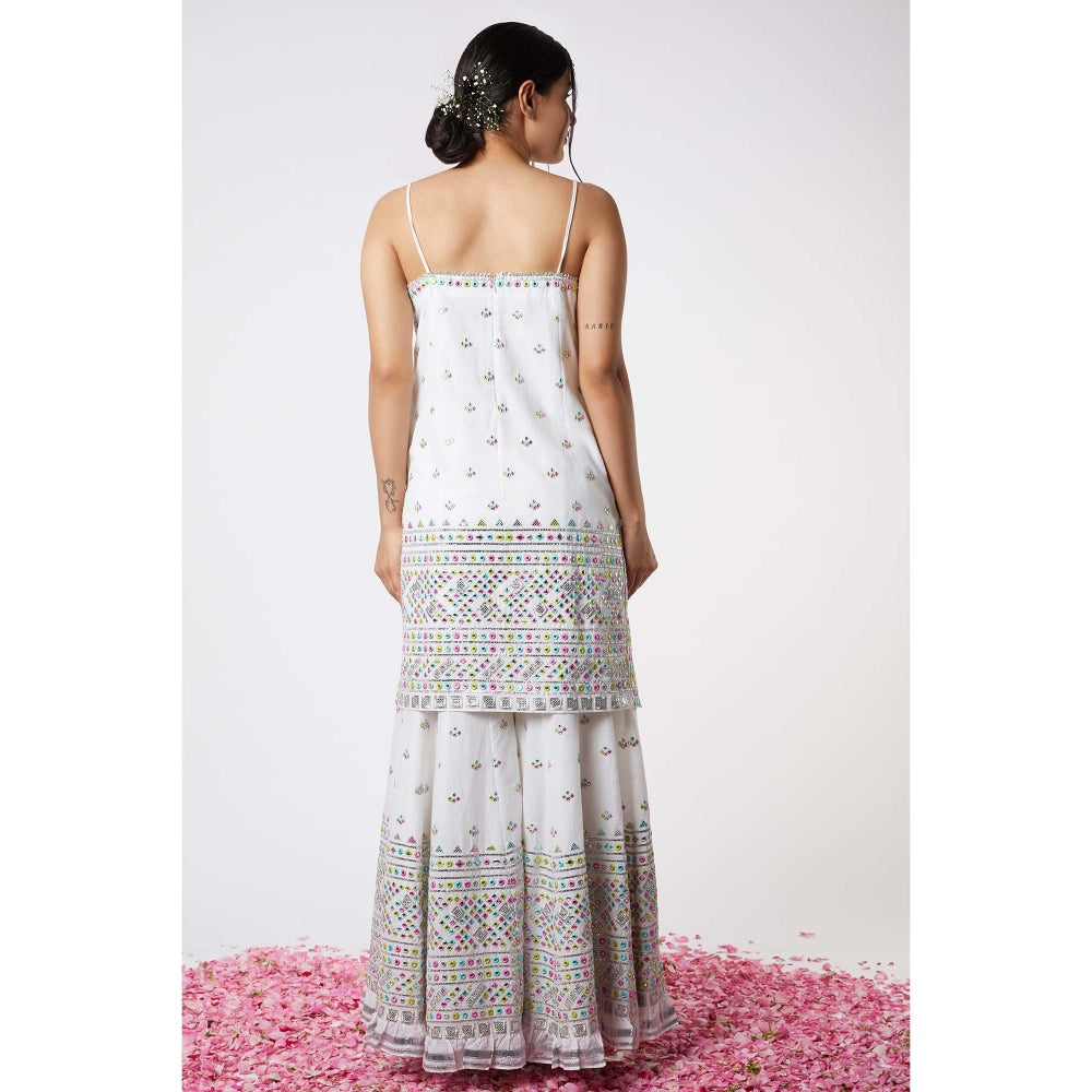 Gopi Vaid Noor Strappy Sharara (Set of 3)