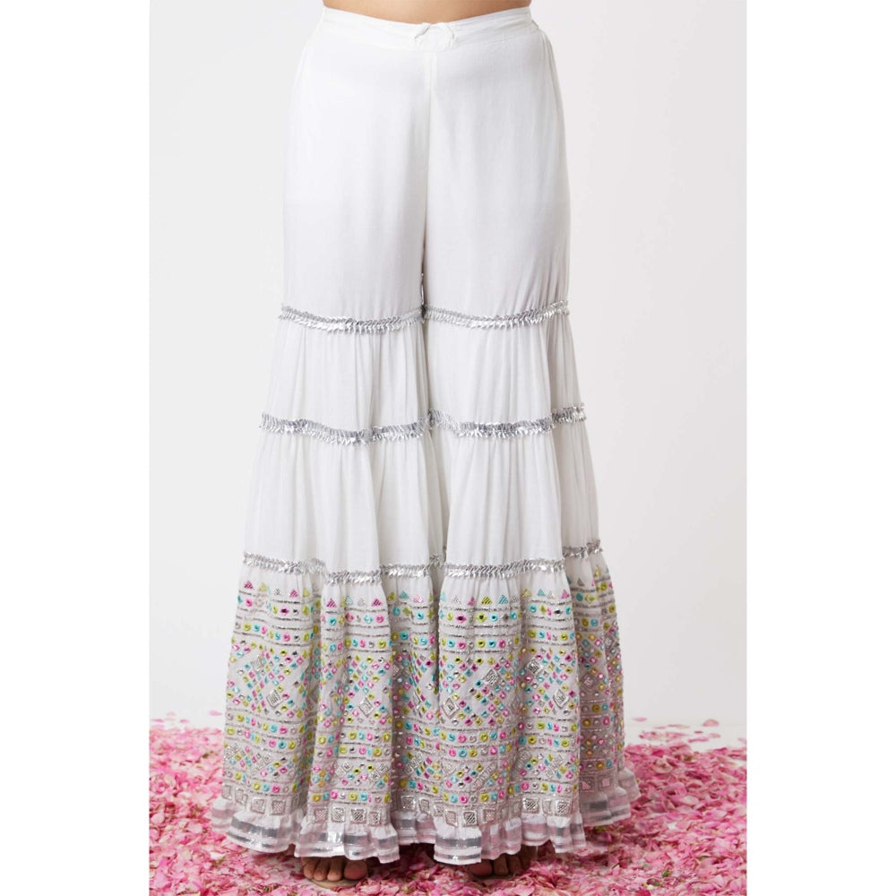 Gopi Vaid Noor Sleeveless Sharara (Set of 3)