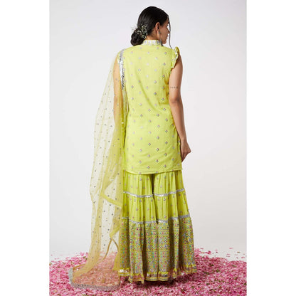 Gopi Vaid Noor Sleeveless Sharara (Set of 3)