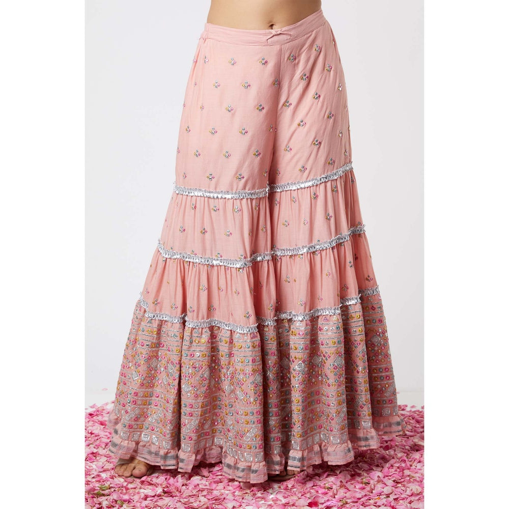 Gopi Vaid Noor Sleeveless Sharara (Set of 3)