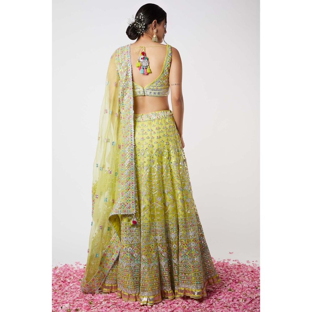 Gopi Vaid Noor Sleeveless Lehenga (Set of 3)