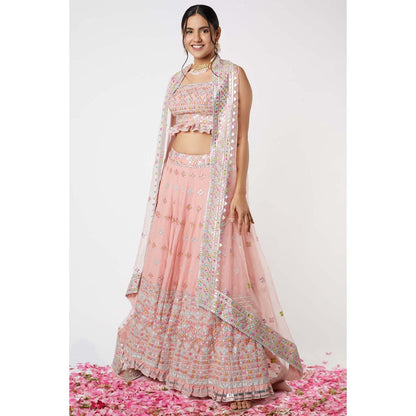 Gopi Vaid Noor Lehenga Cape (Set of 3)