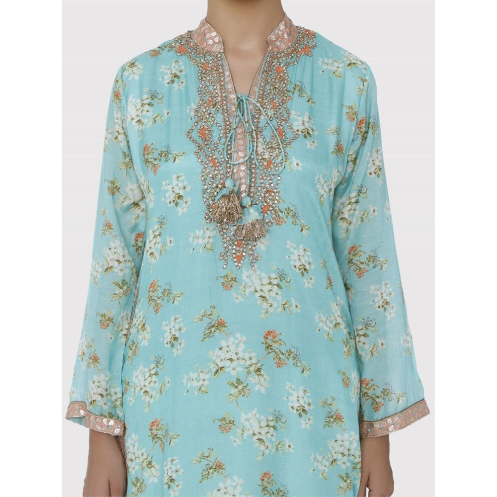 Gopi Vaid Turquoise Pali Tunic