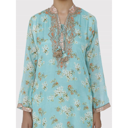 Gopi Vaid Turquoise Pali Tunic