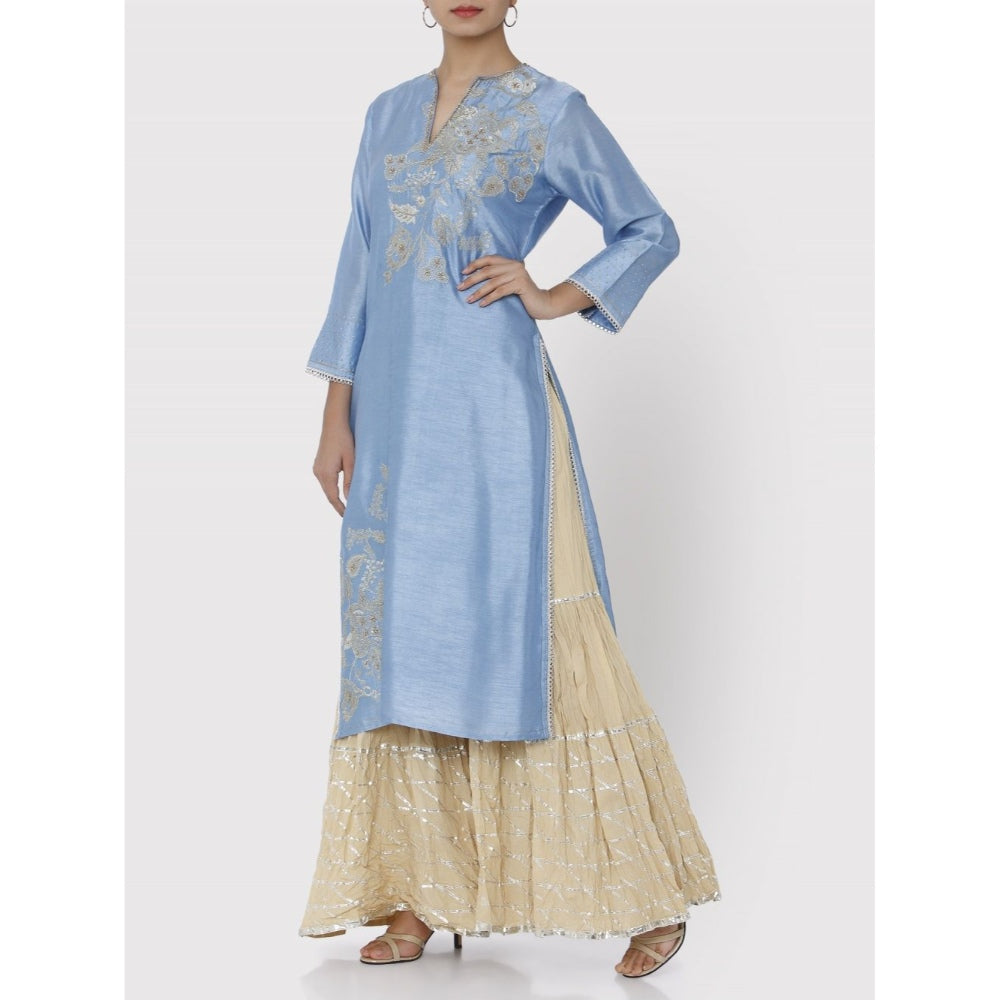 Gopi Vaid Blue Patna Tunic
