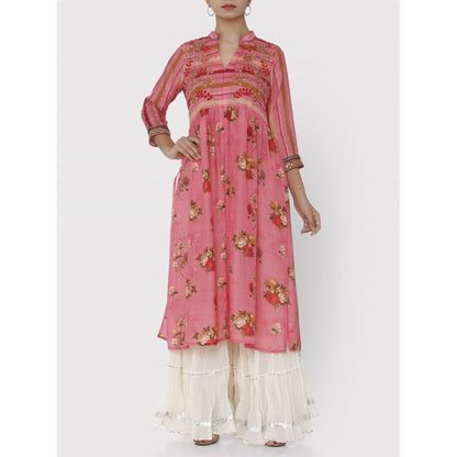 Gopi Vaid Pink Jaipur Jacket Kurta