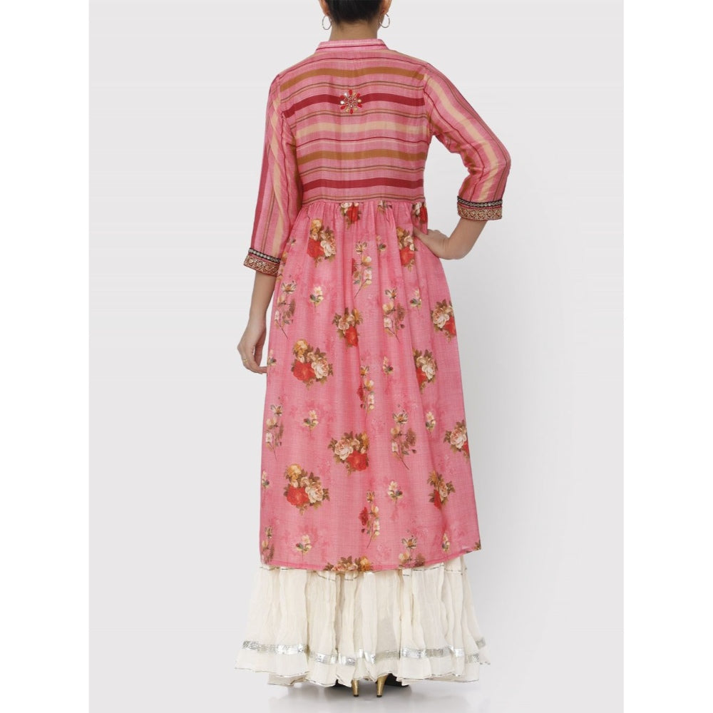 Gopi Vaid Pink Jaipur Jacket Kurta