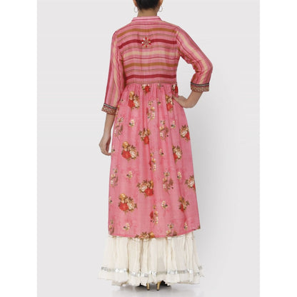 Gopi Vaid Pink Jaipur Jacket Kurta
