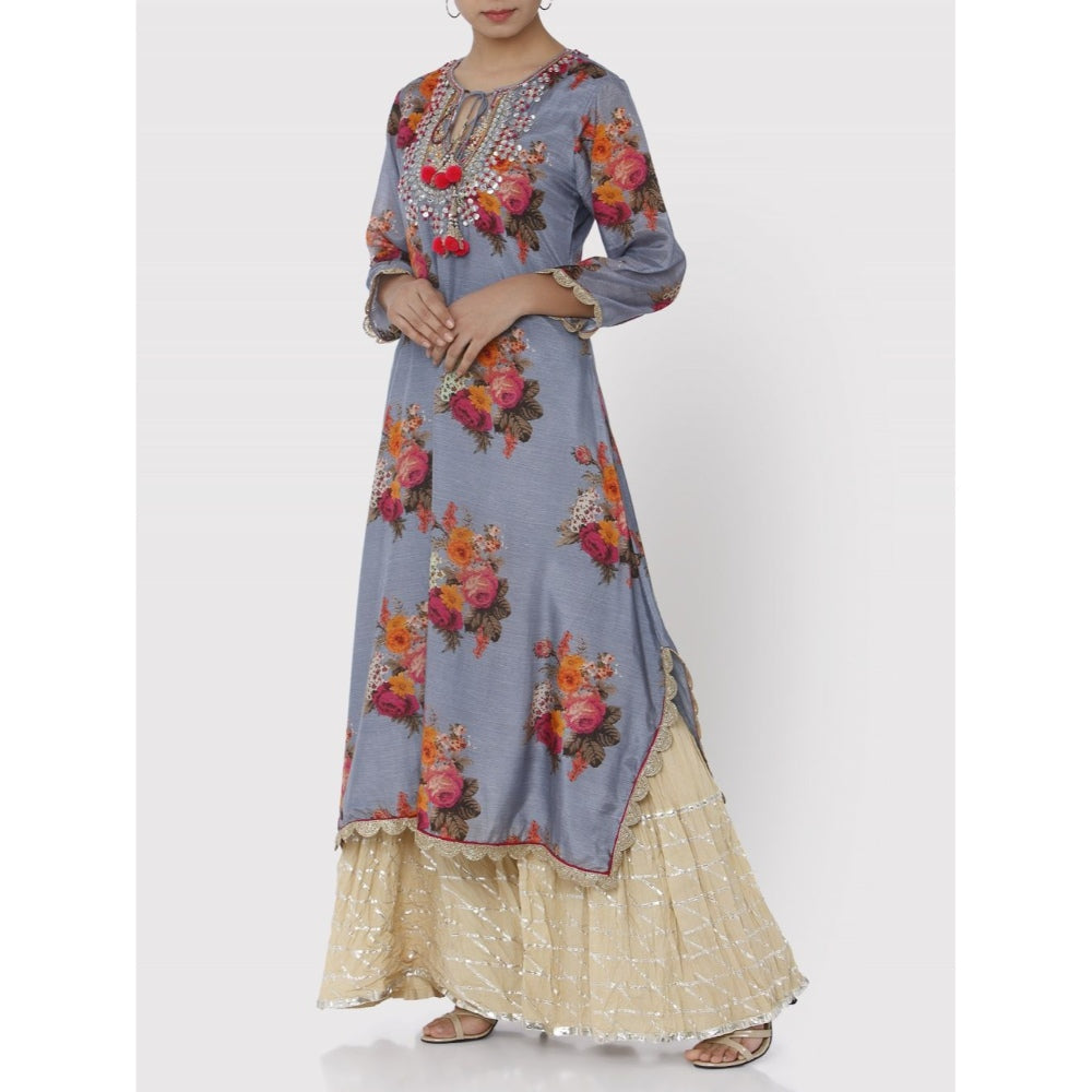 Gopi Vaid Blue Ahilya Kaftan Kurta
