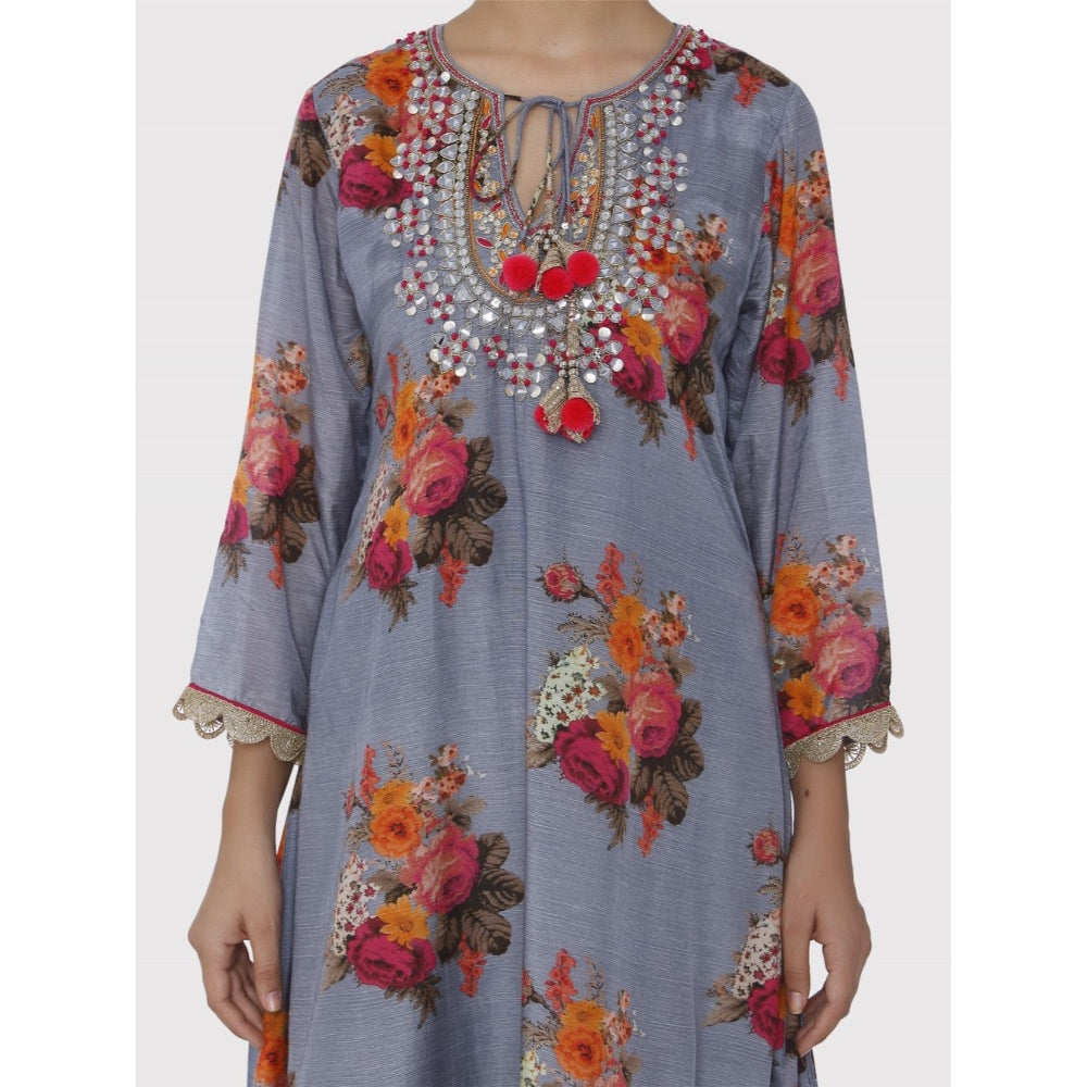 Gopi Vaid Blue Ahilya Kaftan Kurta