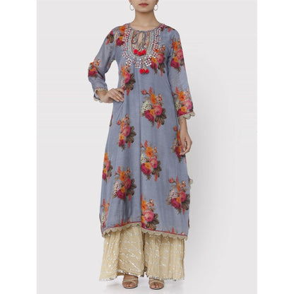 Gopi Vaid Blue Ahilya Kaftan Kurta