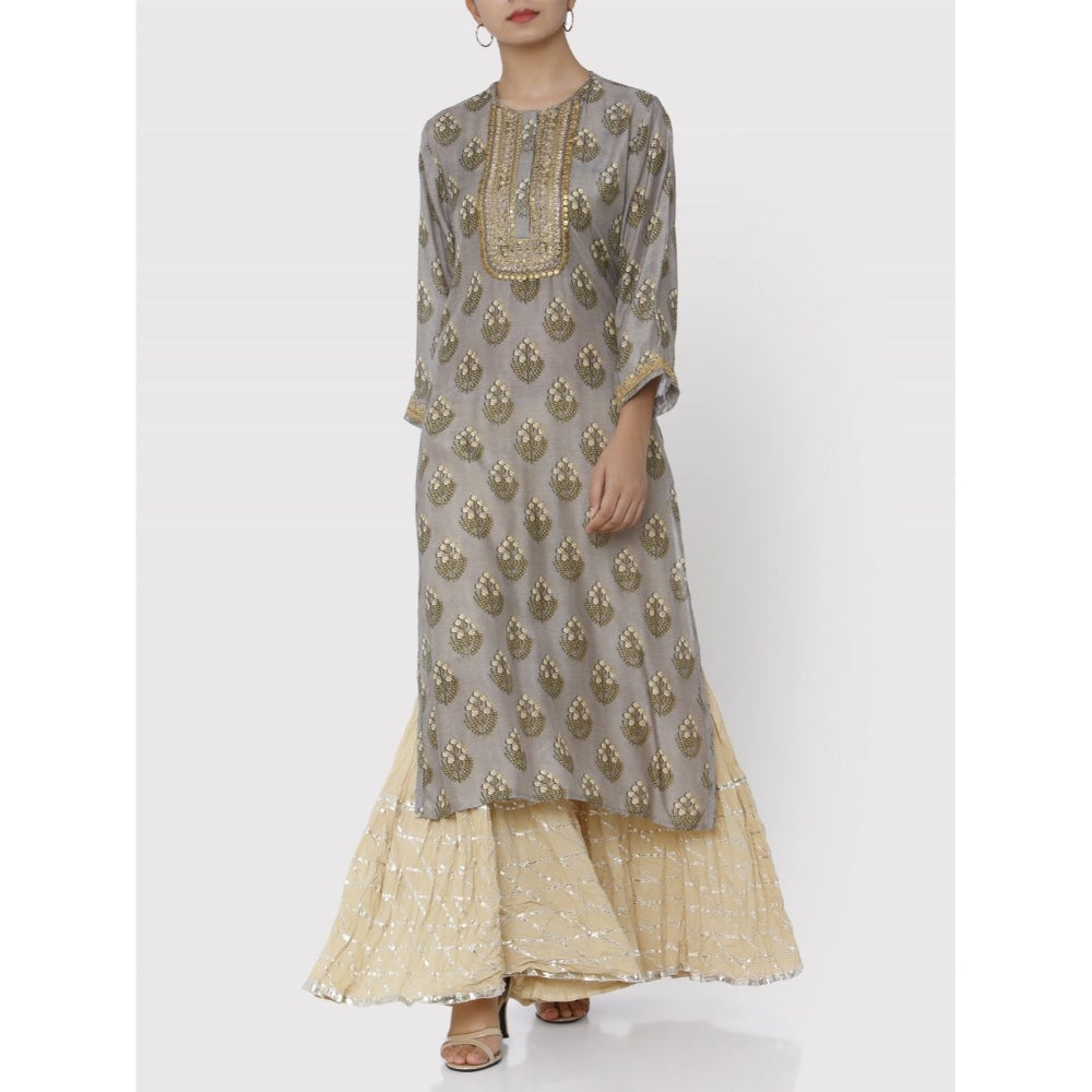 Gopi Vaid Grey Nidhi Tunic