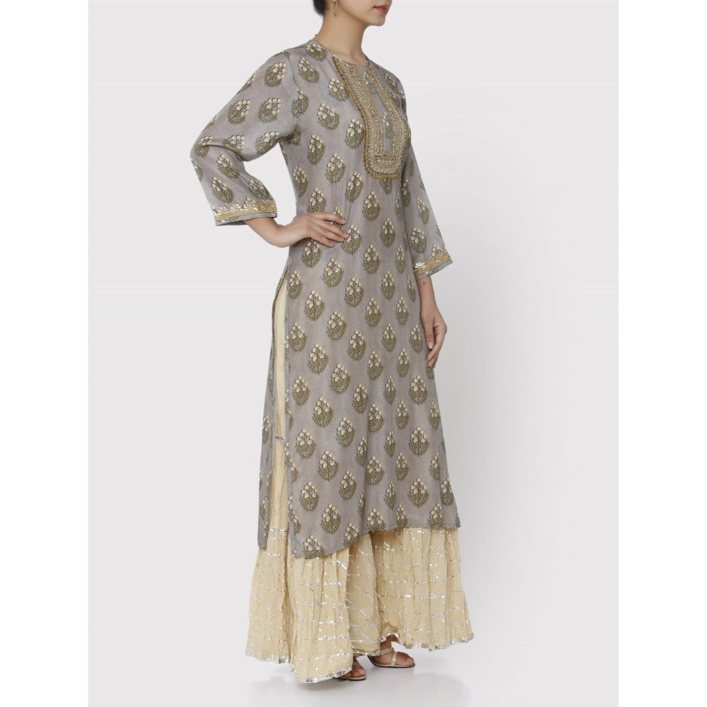 Gopi Vaid Grey Nidhi Tunic