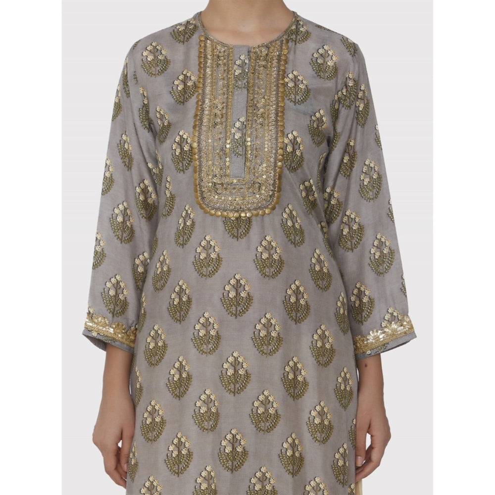 Gopi Vaid Grey Nidhi Tunic