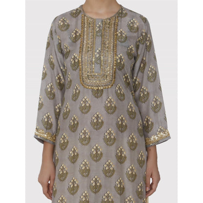 Gopi Vaid Grey Nidhi Tunic