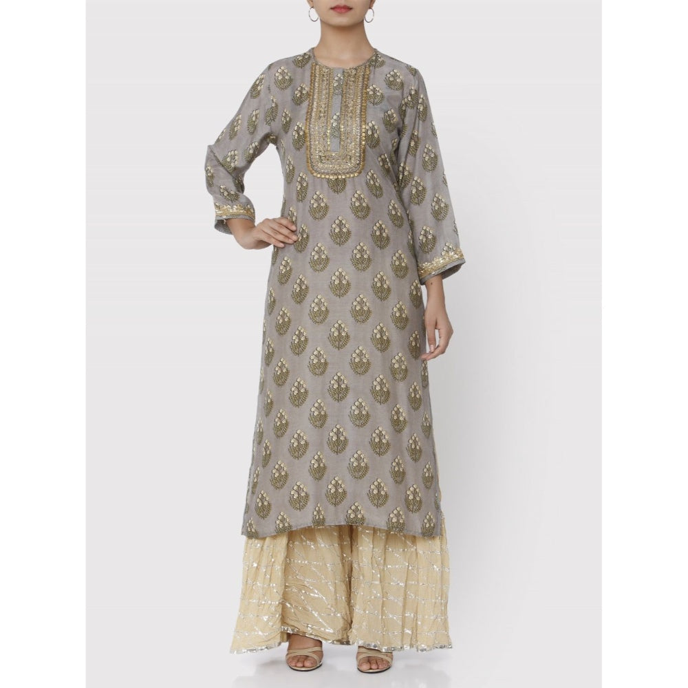 Gopi Vaid Grey Nidhi Tunic