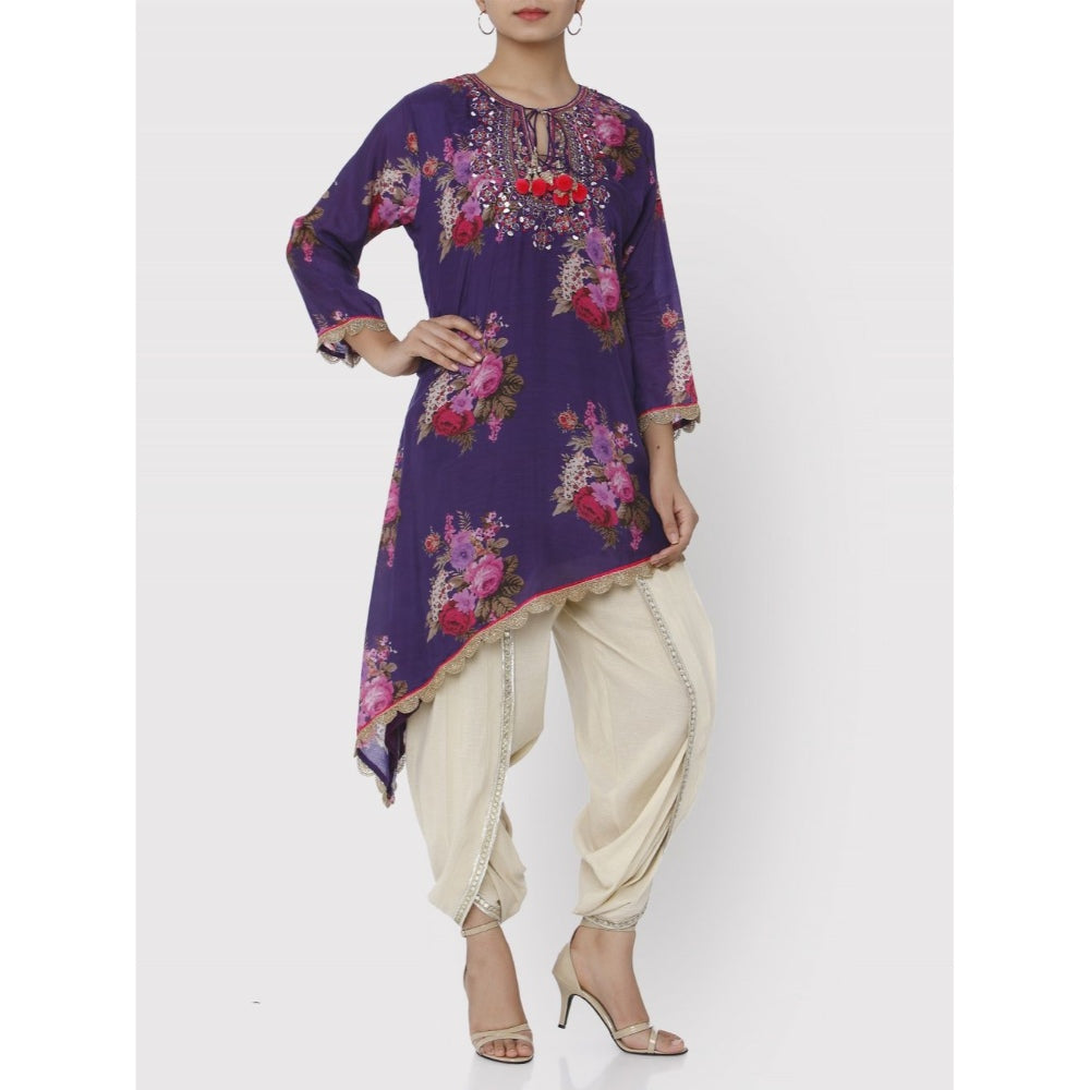 Gopi Vaid Purple Ahilya Asymmetric Tunic