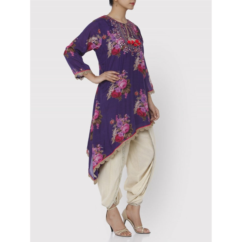 Gopi Vaid Purple Ahilya Asymmetric Tunic