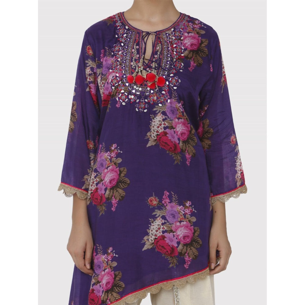 Gopi Vaid Purple Ahilya Asymmetric Tunic