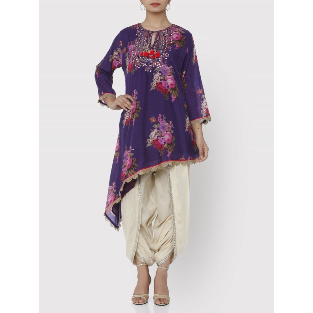 Gopi Vaid Purple Ahilya Asymmetric Tunic