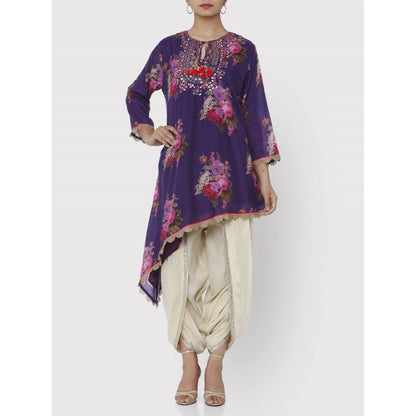 Gopi Vaid Purple Ahilya Asymmetric Tunic
