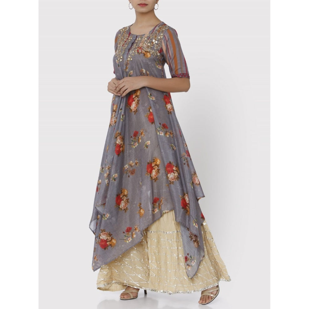 Gopi Vaid Grey Jaipur Azam Kurta