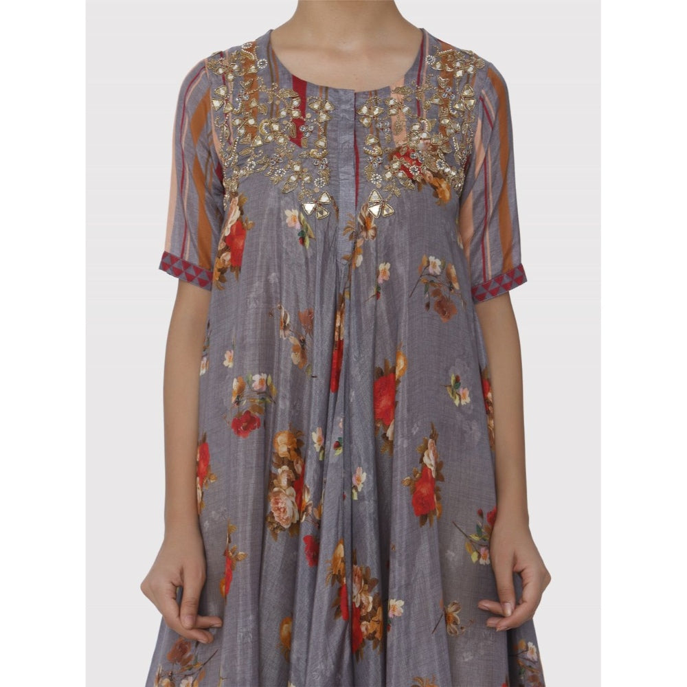 Gopi Vaid Grey Jaipur Azam Kurta