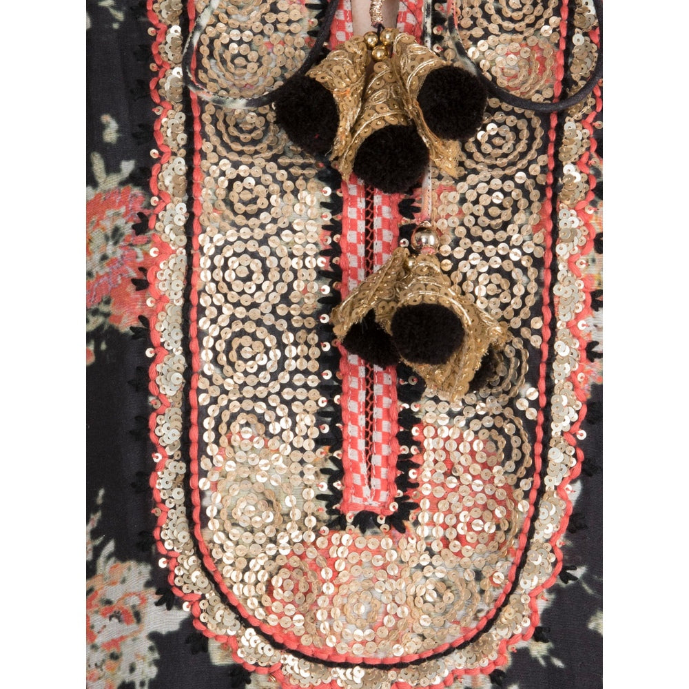 Gopi vaid Black Embellished Tunic