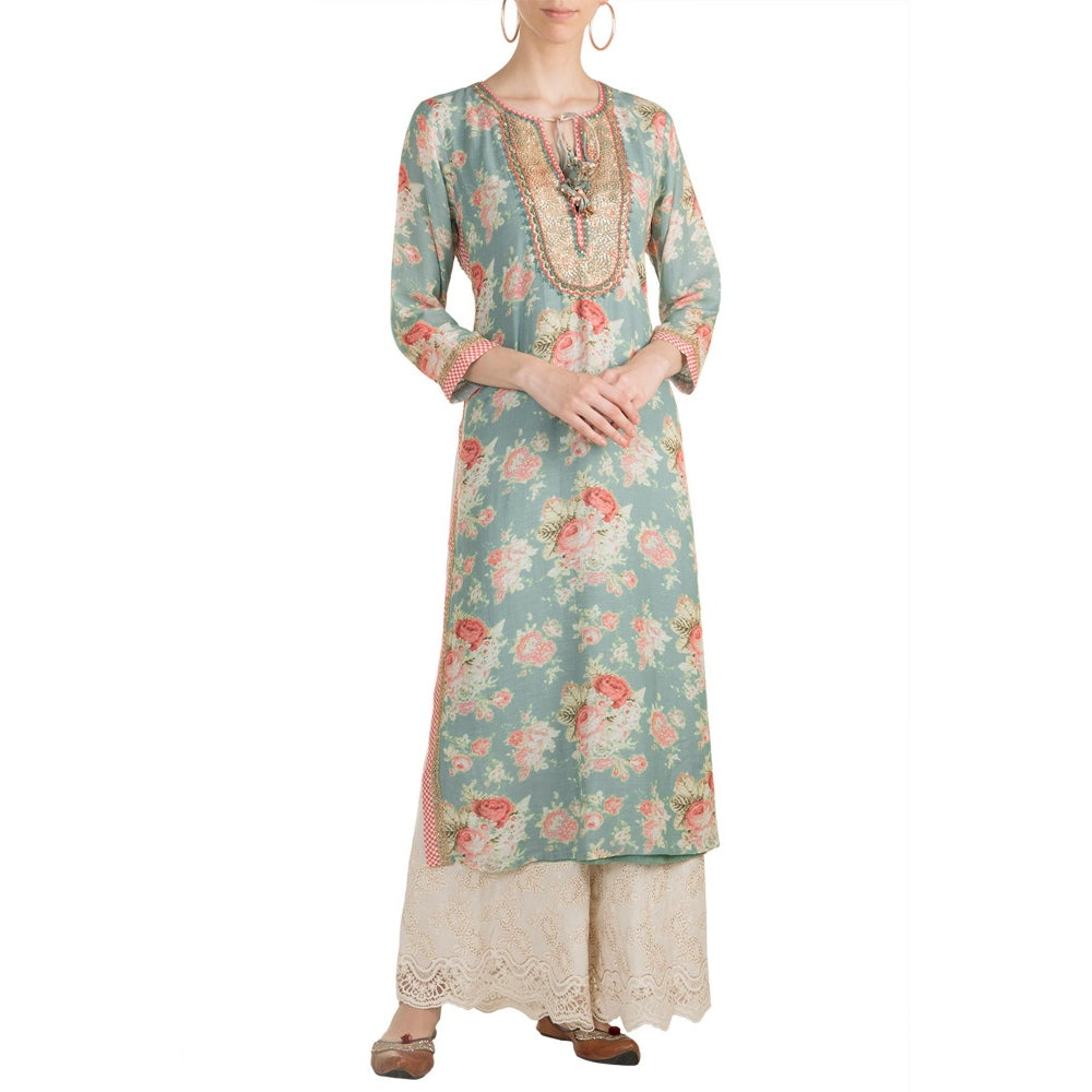 Gopi vaid Green Embellished Tunic