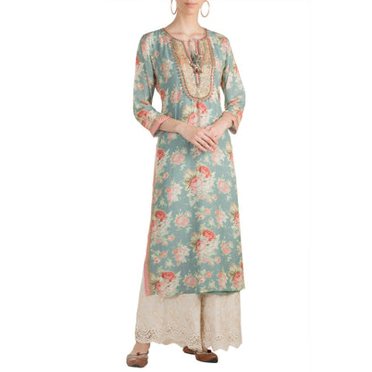 Gopi vaid Green Embellished Tunic