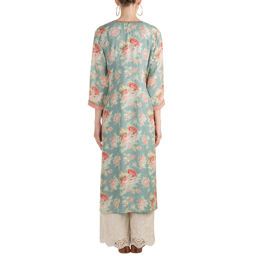 Gopi vaid Green Embellished Tunic