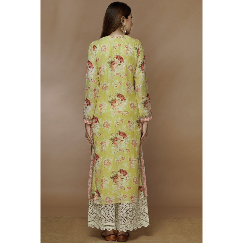 Gopi vaid Yellow Embellished Tunic