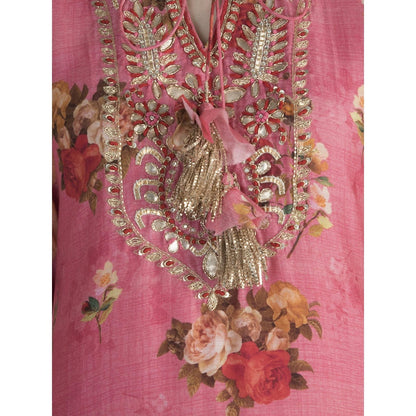 Gopi vaid Pink Gota Work Tunic
