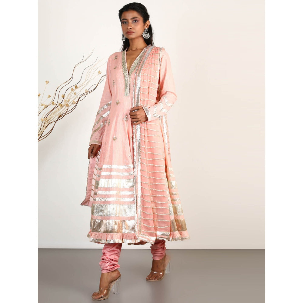 Gopi Vaid Embellished Sitara AG Churidar And Kurta With Dupatta (Set of 3)