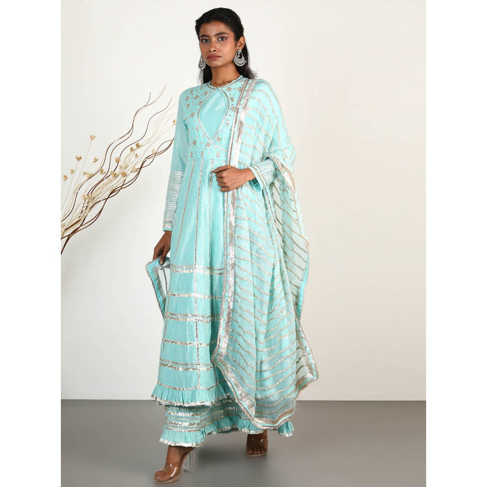 Gopi Vaid Embellished Sitara AG Sharara And Kurta With Dupatta (Set of 3)