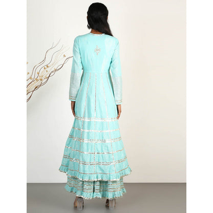 Gopi Vaid Embellished Sitara AG Sharara And Kurta With Dupatta (Set of 3)