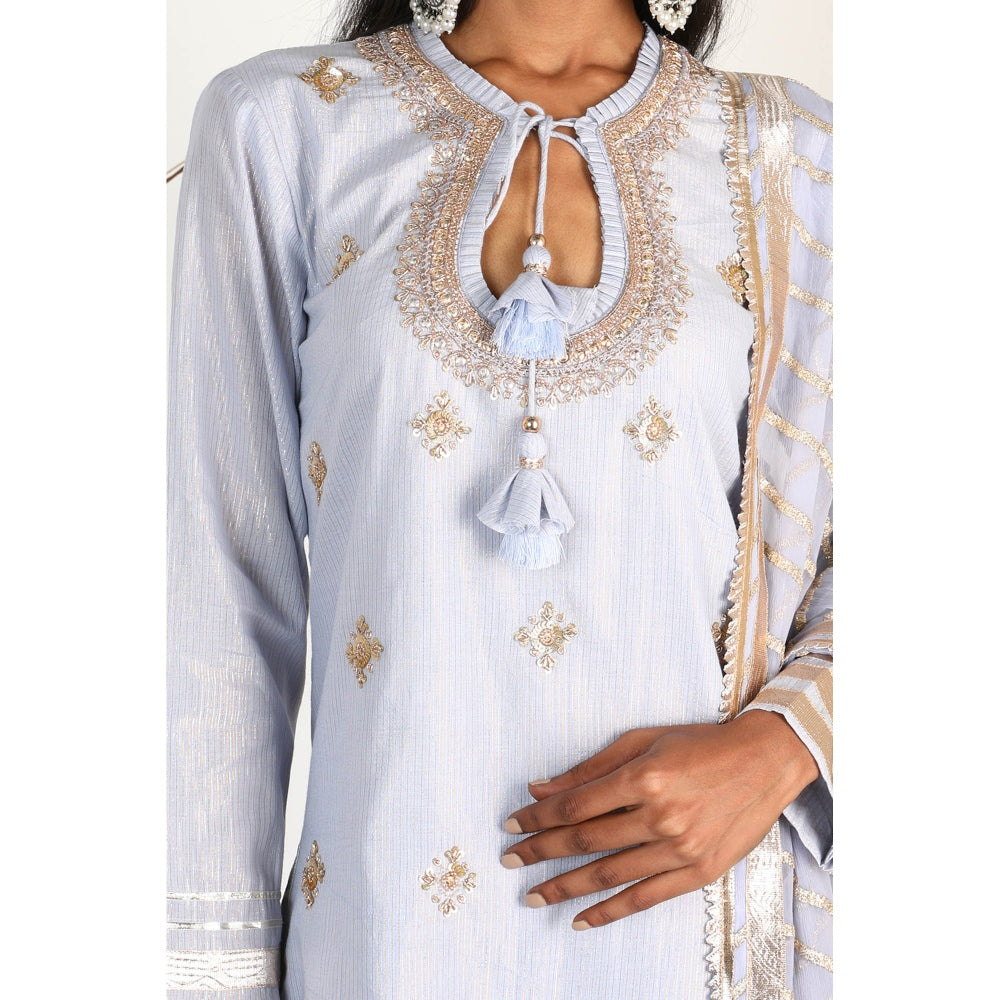 Gopi Vaid Embellished Sitara Matka Sharara And Kurta With Dupatta (Set of 3)