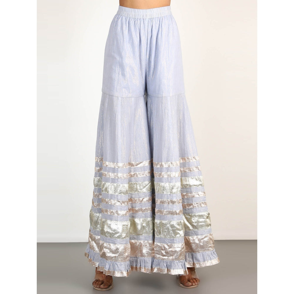 Gopi Vaid Embellished Sitara Peplum And Sharara With Dupatta (Set of 3)