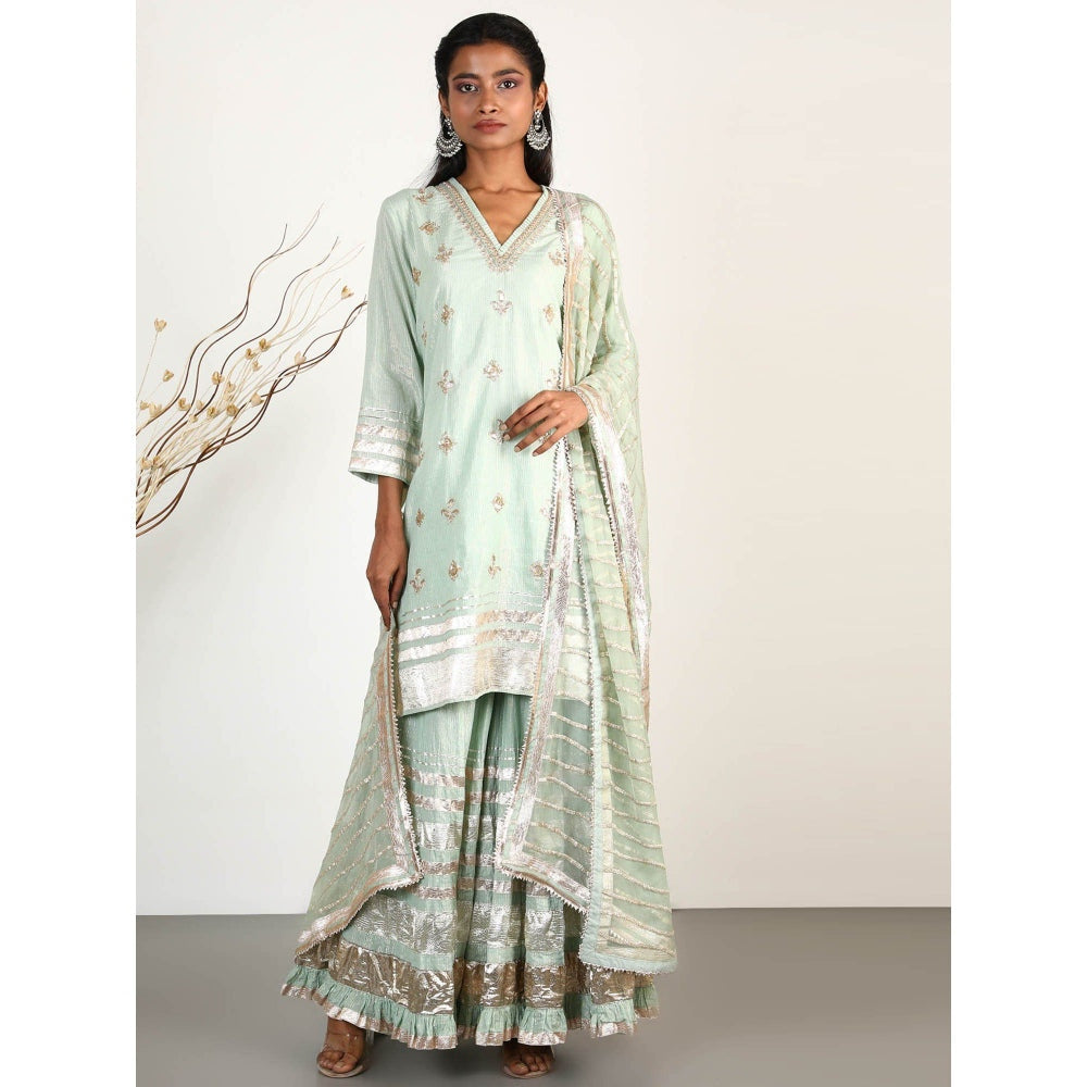 Gopi Vaid Embellished Sitara Sharara And Kurta With Dupatta (Set of 3)