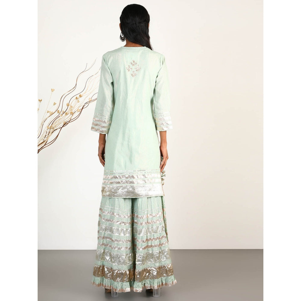 Gopi Vaid Embellished Sitara Sharara And Kurta With Dupatta (Set of 3)