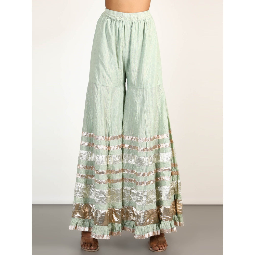 Gopi Vaid Embellished Sitara Strappy Sharara And Kurta With Dupatta (Set of 3)