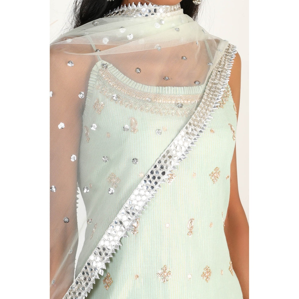 Gopi Vaid Embellished Sitara Strappy Sharara And Kurta With Dupatta (Set of 3)
