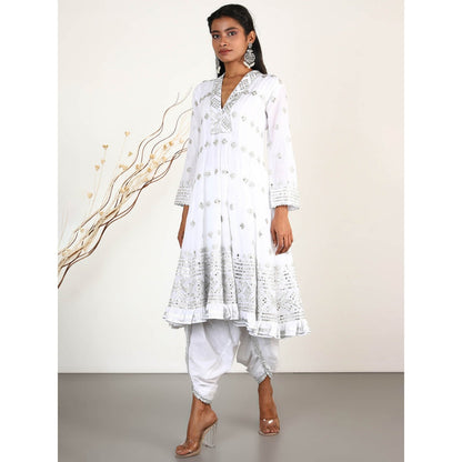 Gopi Vaid Embellished Chand AG With Dhoti And Kurta (Set of 2)