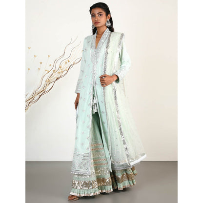 Gopi Vaid Embellished Chand Jacket And Sharara With Dupatta (Set of 3)